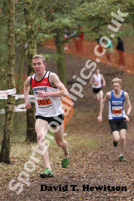 Calum Johnson (Gateshead) in the  junior men 2012 National Cross Country Relay Championships.
